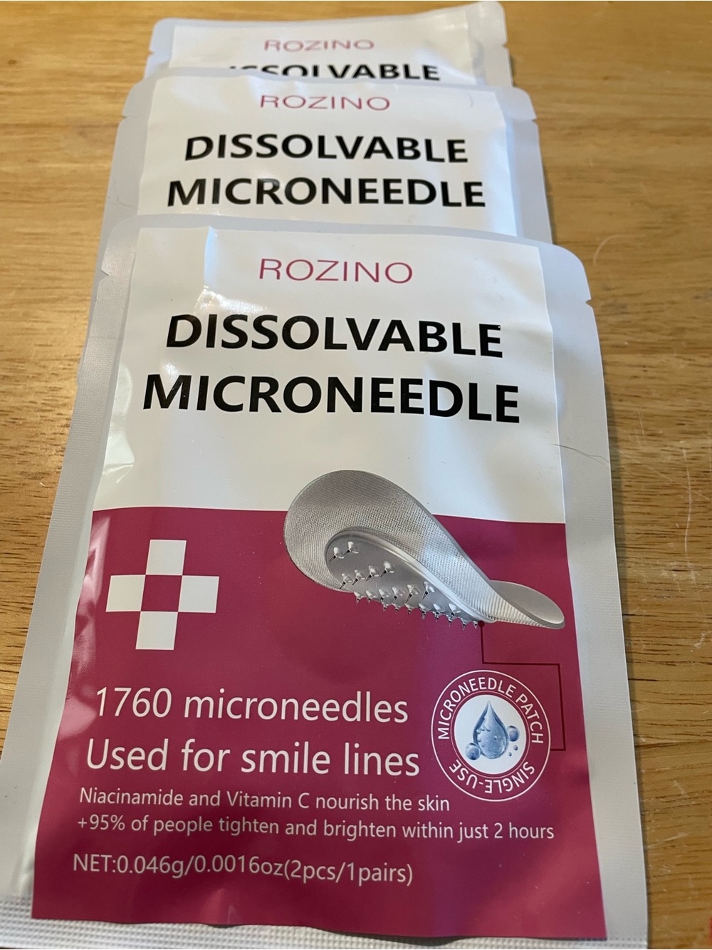 Dissolvable Microneedle Patch - Pink